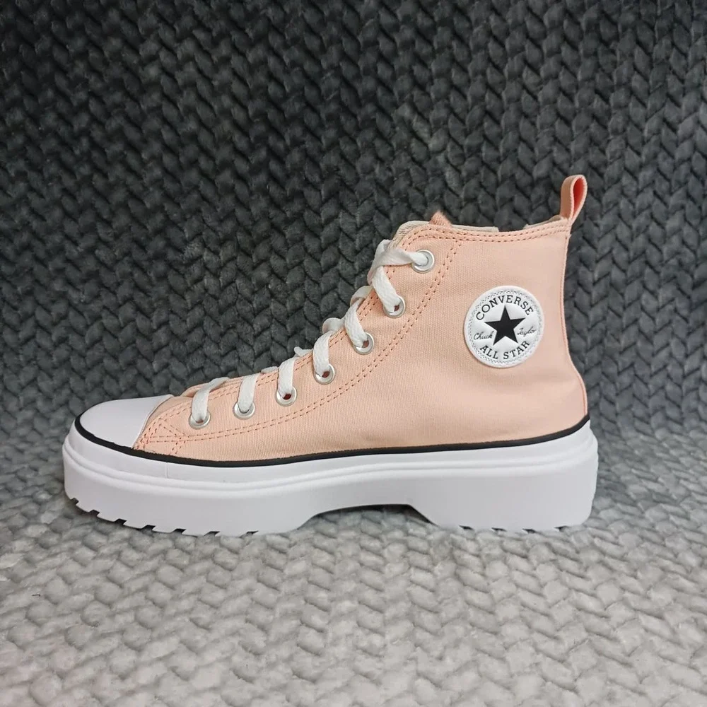 Converse Chuck Lugged Lift Women's Hi Platform Sneaker Coral Peach Canvas Size 9